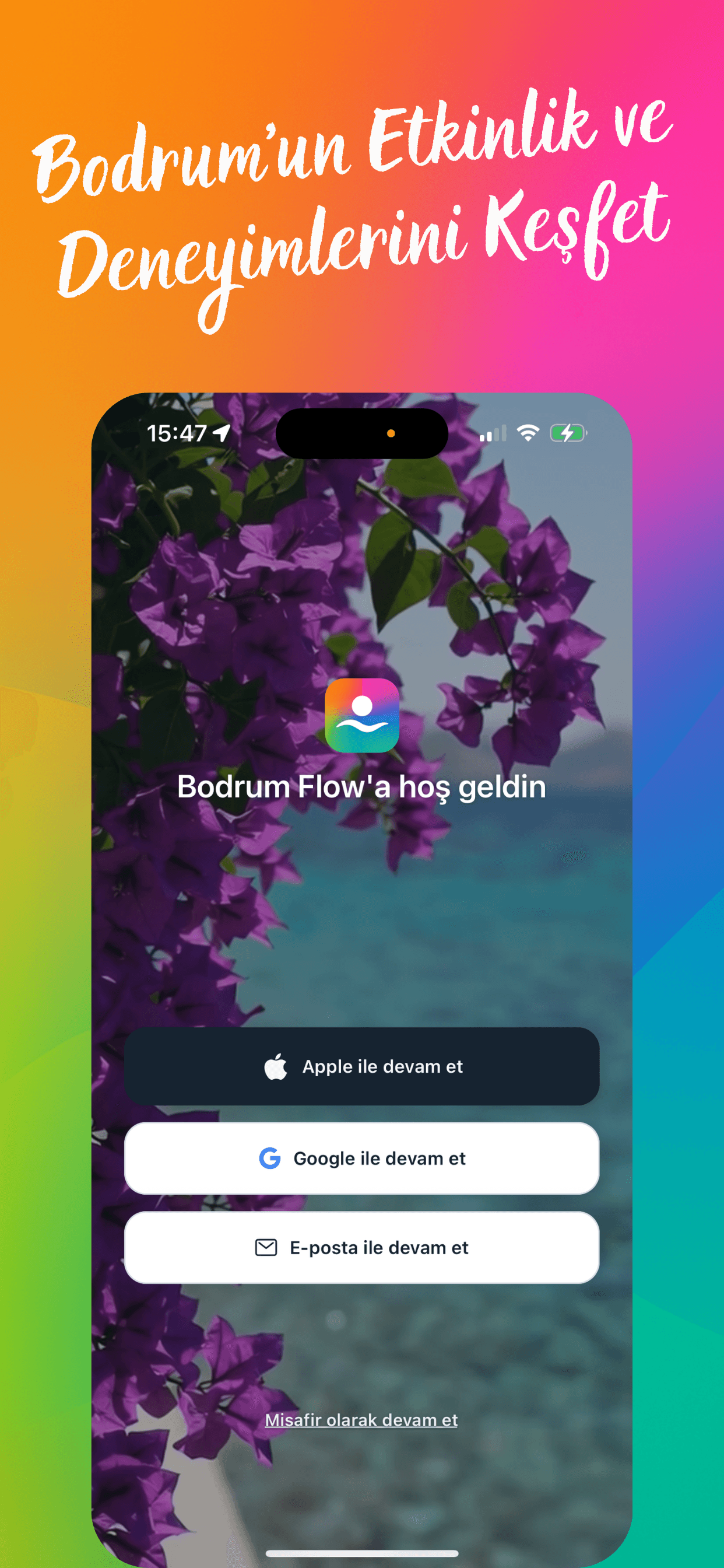 Bodrum Flow mobil uygulama ekran görüntüsü 1